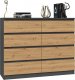 Topeshop KOMODA MALWA M8 120 - ANTRACYT / DĄB ARTISAN 2