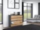 Topeshop KOMODA MALWA M8 120 - ANTRACYT / DĄB ARTISAN 5