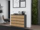 Topeshop KOMODA MALWA M8 120 - ANTRACYT / DĄB ARTISAN 6