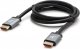 Video Kabel HDMI M - HDMI M, HDMI 2.1 - Ultra High Speed, 1m, pozłacane złącza, aluminiowa obudowa,, szary, Logo 8K@60Hz, 48Gb/s 2