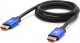 Video Kabel HDMI M - HDMI M, HDMI 2.1 - Ultra High Speed, 1m, pozłacane złącza, aluminiowa obudowa,, niebieski, Logo 8K@60Hz, 48Gb 2