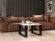 Topeshop STOLIK KAWOWY ŁAWA SALON LOFT MODERN MINI BIEL CZERŃ 3