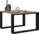 Topeshop STOLIK KAWOWY ŁAWA LOFT MODERN MINI DĄB ARTISAN CZERŃ 1