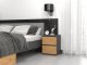 Topeshop SZAFKA STOLIK NOCNY 2 SZUFLADY W2 ANTRACYT / DĄB ARTISAN 4