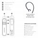 Słuchawka SWISSTEN Bluetooth headset caller / słuchawka bluetooth słuchawka bluetooth handsfree, regulacja głośności, czarna, bluetooth 5