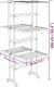 Suszarka na pranie vidaXL vidaXL Suszarka na pranie na kółkach, 3 poziomy, srebrna, 60x70x166 cm 8