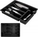 Vilde Organizer na sztućce przybory wkład do szuflady czarny 5 przegródek 36x25,5x6 cm 8