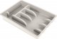 Vilde Organizer na sztućce przybory wkład do szuflady popielaty 5 przegródek 36x25,5x6 cm 2