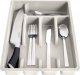 Vilde Organizer na sztućce przybory wkład do szuflady popielaty 5 przegródek 36x25,5x6 cm 4