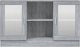 vidaXL vidaXL Witryna, szary dąb sonoma, 120x30,5x70 cm 2