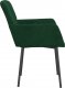 vidaXL vidaXL Krzesła stołowe, 2 szt., ciemnozielone, obite aksamitem 5