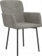 vidaXL vidaXL Krzesła stołowe, 2 szt., jasnoszare, obite aksamitem 3