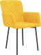 vidaXL vidaXL Krzesła stołowe, 2 szt., żółte, obite aksamitem 3