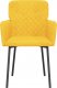 vidaXL vidaXL Krzesła stołowe, 2 szt., żółte, obite aksamitem 4