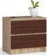 Elior Komoda z szufladami do salonu dąb sonoma + wenge - Parin 3X 1