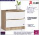 Elior Minimalistyczna komoda z szufladami dąb sonoma + biały - Parin 3X 2