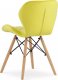 Elior Zestaw 4szt. żółtych welurowych krzeseł - Zeno 4S 3