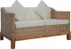 Elior 2-częściowy zestaw wypoczynkowy, sofa i fotel, naturalny rattan - Alani 3F 6