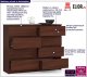 Elior Klasyczna komoda z szufladami wenge - Dalmos 3X 2