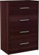 Elior Komoda z szufladami do sypialni wenge - Migres 3X 1
