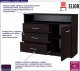 Elior Komoda z szufladami i półkami do salonu wenge - Migres 4X 2