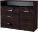 Elior Minimalistyczna komoda z szufladami wenge - Pirex 3X 1