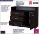 Elior Minimalistyczna komoda z szufladami wenge - Pirex 3X 2