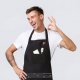 Orion Fartuch kuchenny z kieszonką bawełniany wiązany czarny serduszka 2
