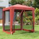 vidaXL vidaXL Namiot imprezowy z 4 siatkowymi ścianami, czerwony, 2x2 m, HDPE 1