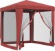 vidaXL vidaXL Namiot imprezowy z 4 siatkowymi ścianami, czerwony, 2x2 m, HDPE 1