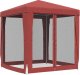 vidaXL vidaXL Namiot imprezowy z 4 siatkowymi ścianami, czerwony, 2x2 m, HDPE 4