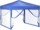 vidaXL vidaXL Składany namiot imprezowy ze ściankami, niebieski, 3x3 m 3