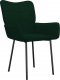 vidaXL vidaXL Krzesła stołowe, 2 szt., ciemnozielone, obite aksamitem 3