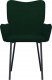 vidaXL vidaXL Krzesła stołowe, 2 szt., ciemnozielone, obite aksamitem 4
