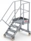 Lero Aluminiowy podest roboczy jezdny (wys. 98 cm, 4 stopnie, 4 koła) 3