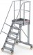 Lero Aluminiowy podest roboczy jezdny (wys. 147 cm, 6 stopni, 4 koła) 1