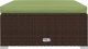 vidaXL vidaXL Podnóżek ogrodowy z poduszką, brązowy, 70x70x30 cm, polirattan 3