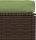 vidaXL vidaXL Podnóżek ogrodowy z poduszką, brązowy, 70x70x30 cm, polirattan 4