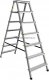 DRABEST Drabina aluminiowa, dwustronna, 7 stopni wytrzymałość: 125-150 kg (wytrzymałość 125 kg) 4
