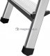 DRABEST Drabina aluminiowa, dwustronna, 7 stopni wytrzymałość: 125-150 kg (wytrzymałość 125 kg) 7