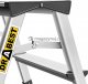 DRABEST Drabina aluminiowa, dwustronna, 8 stopni wytrzymałość: 125-150 kg (wytrzymałość 150 kg) 6