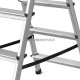 DRABEST Drabina aluminiowa, dwustronna, 8 stopni wytrzymałość: 125-150 kg (wytrzymałość 125 kg) 8