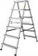 DRABEST Drabina aluminiowa, dwustronna, 6 stopni wytrzymałość: 125-150 kg (wytrzymałość 125 kg) 2