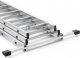 DRABEST Drabina aluminiowa, trzyelementowa, 9 stopni (wytrzymałość: 150 kg) 1