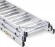 DRABEST Drabina aluminiowa, trzyelementowa, 9 stopni (wytrzymałość: 150 kg) 8