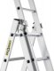 DRABEST Drabina aluminiowa, trzyelementowa, 9 stopni (wytrzymałość: 150 kg) 9
