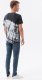 Ombre T-shirt męski bawełniany TIE DIY - grafitowy S1617 M 5