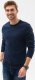 Ombre Bluza męska bez kaptura BASIC B978 - granatowa S 1