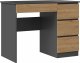 Biurko Topeshop Mijas Antracytowe 98 cm x 51 cm 1