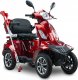 Bili Bike Czterokołowy skuter elektryczny SHINO QUADRO GEL czerwony (bordowy) 28